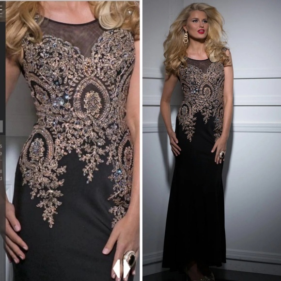 Clarisse sequin mesh formal gown - Picture 1 of 8